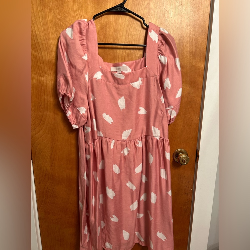 Loft pink and white dress.